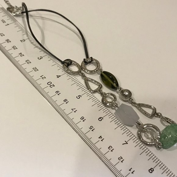 Lia Sophia Silver-Tone &Black Corded Bead Necklace - Picture 6 of 7